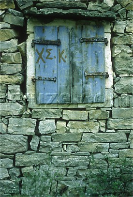 Blue shutters / Location: Greece