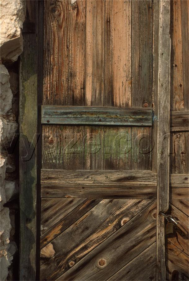 Detail of wooden door / Location: Greece