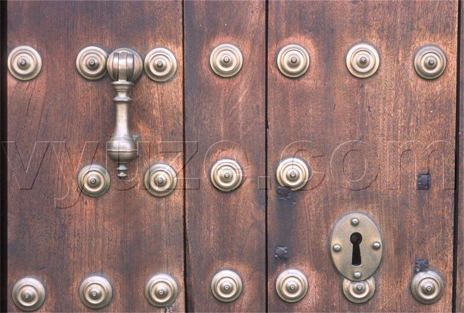 Studded wooden door / Location: Grazalema, Andalucia, Spain