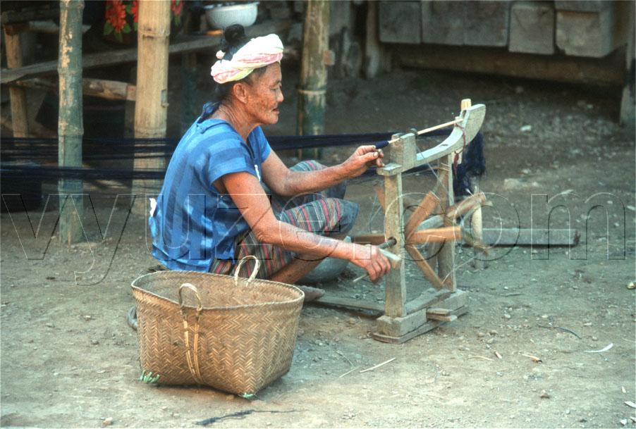Working at the loom / Location: Laos