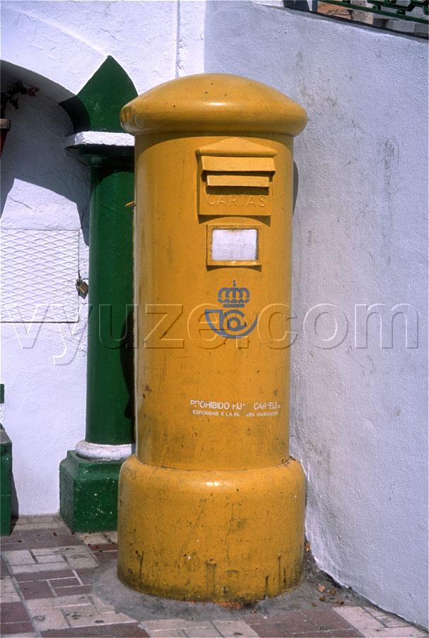 Yellow postbox / Location: Competa, Andalucia, Spain